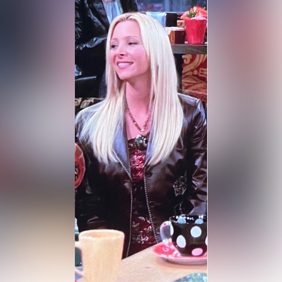 Vintage Leather Embroidered Jacket As Seen On Phoebe Buffay & Lorelai Gilmore - Picture 5 of 12